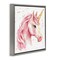 Stupell Industries Pink Unicorn with Paint Splatter Floating Frame, design by Creative Studio